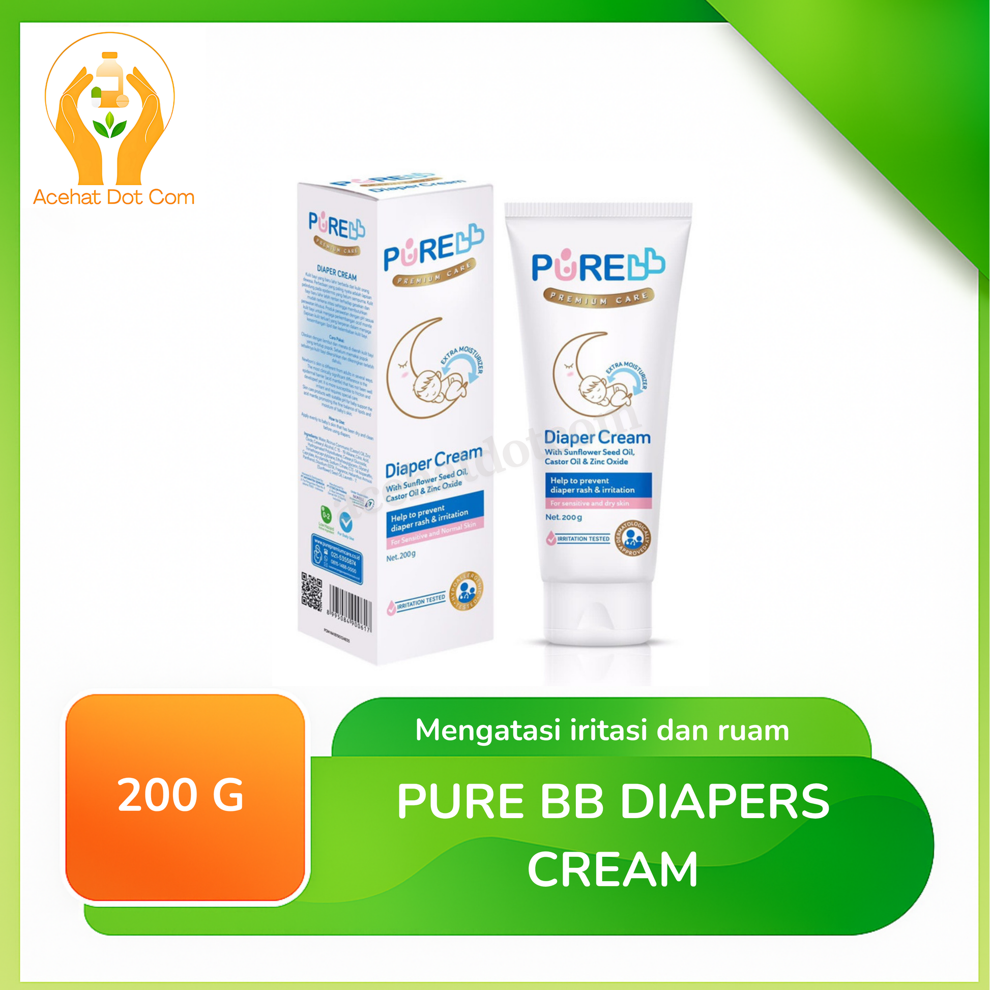 PURE BB DIAPERS CREAM 200 GR