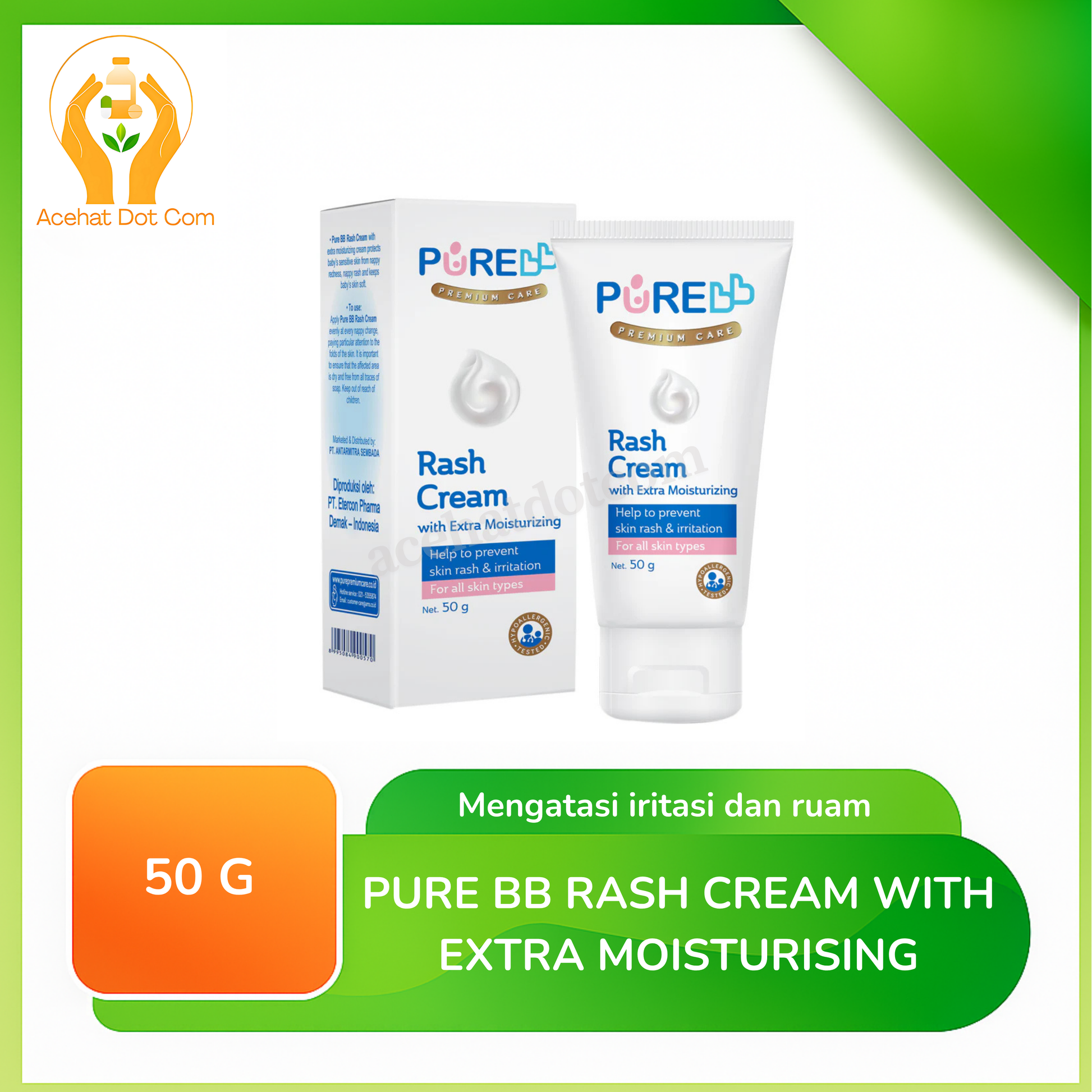 Krim Ruam BB PURE Dengan Pelembap Ekstra 