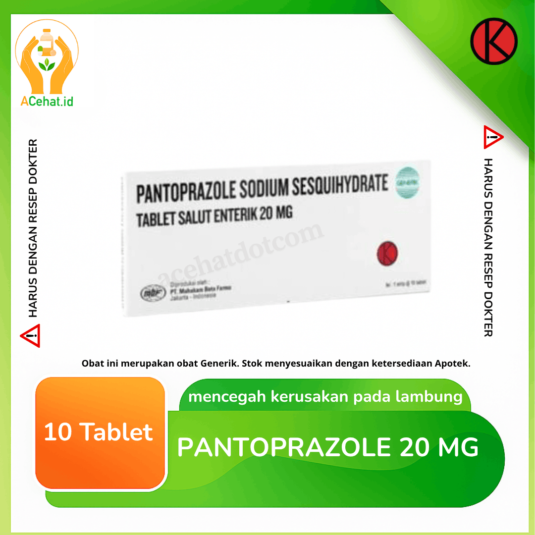 Pantoprazole 20 mg 10 Tablet