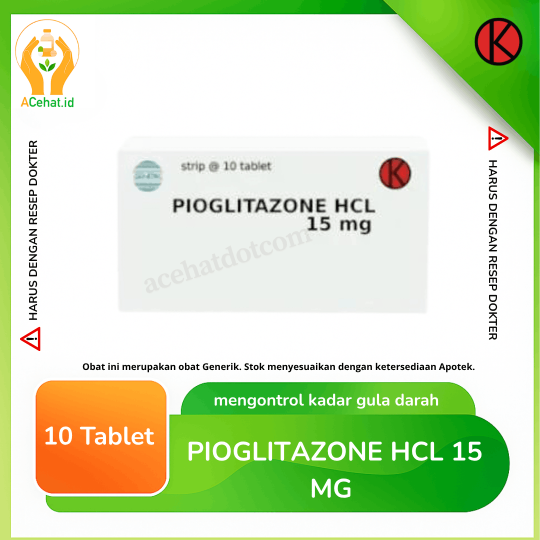 Pioglitazone HCl 15 mg 10 Tablet