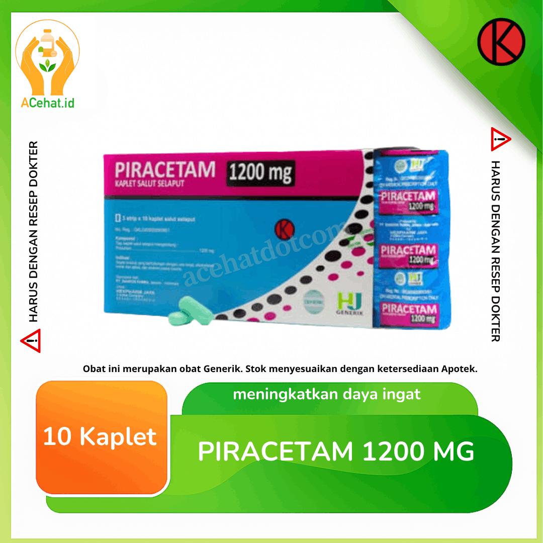 Piracetam 1200 mg 10 Kaplet