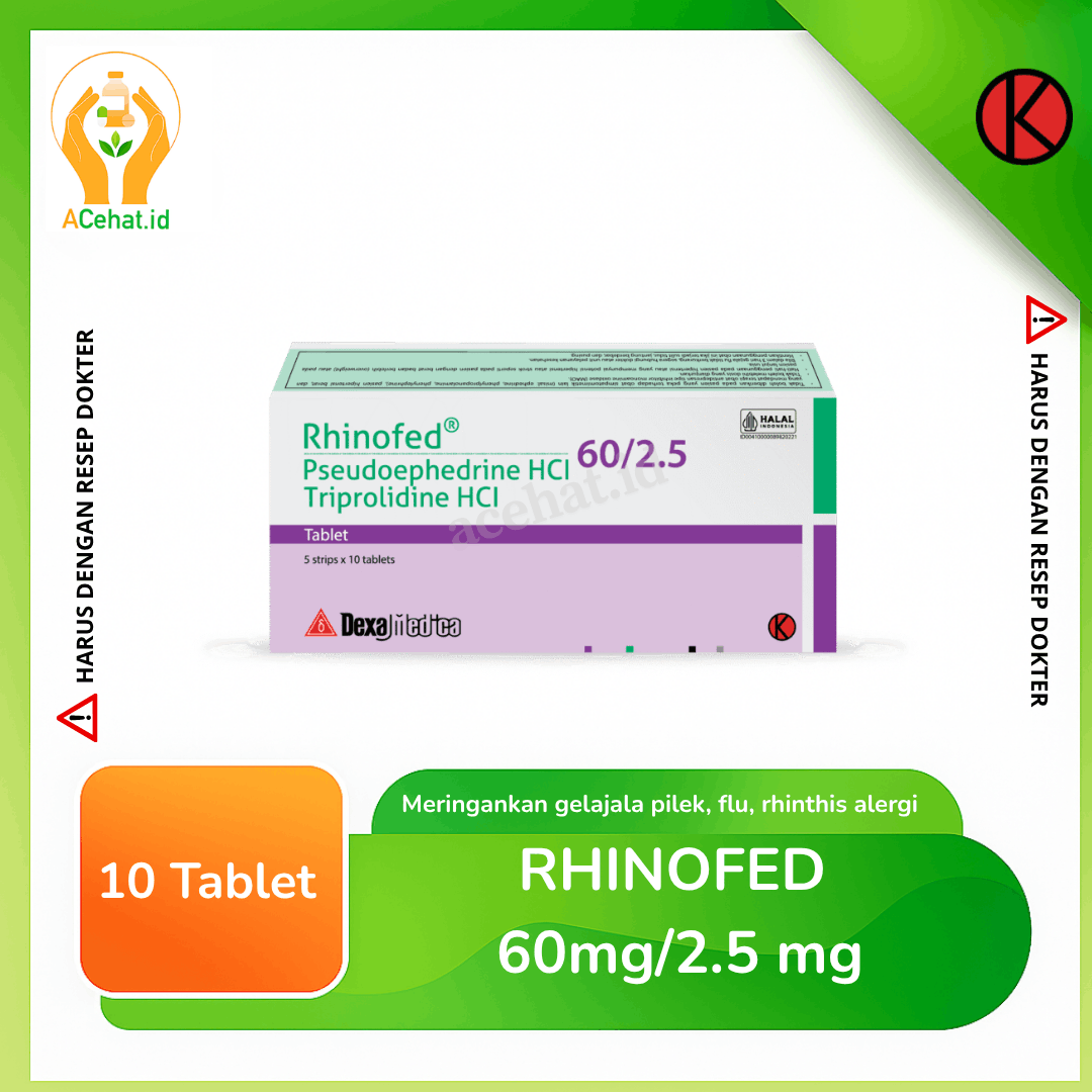 Rhinofed 60 mg/2.5 mg 10 Tablet