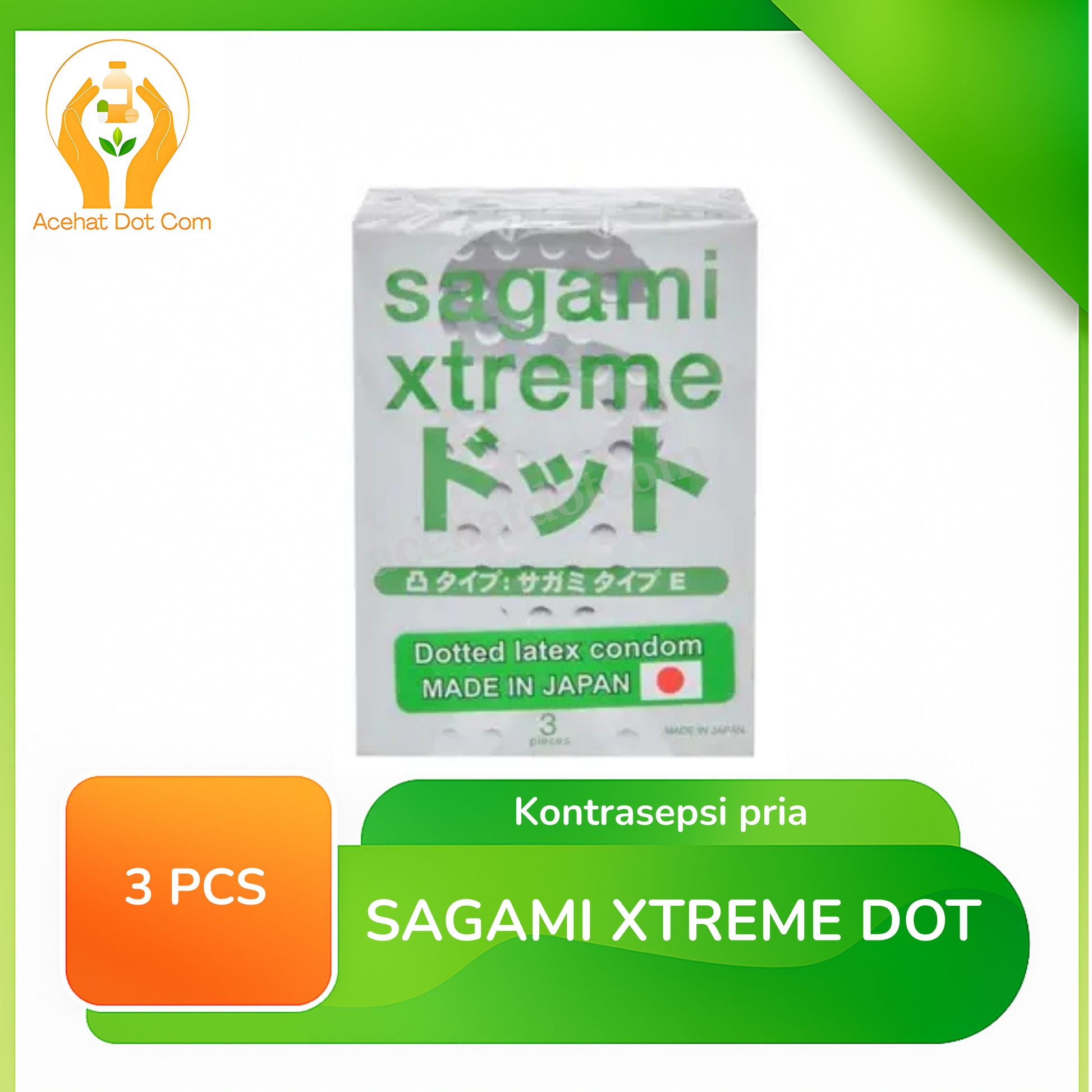 SAGAMI XTREME DOTTED ( 3 pack )