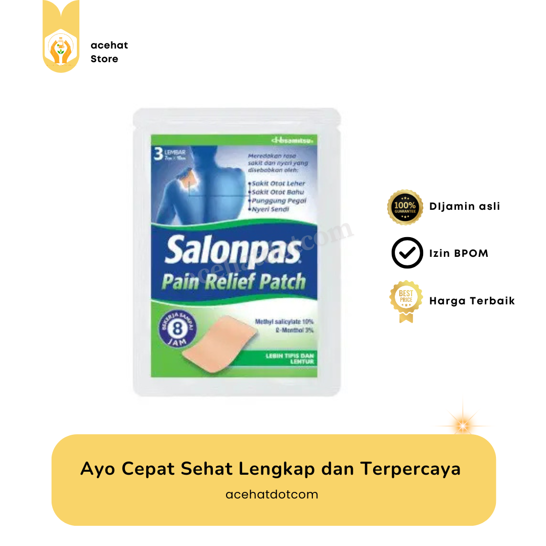SALONPAS PAIN RELIEF PATCH ISI 3 LEMBAR 