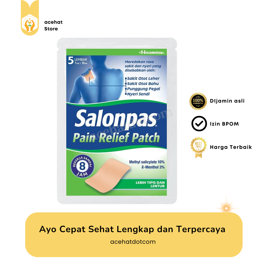 SALONPAS PAIN RELIEF PATCH ISI 5 LEMBAR