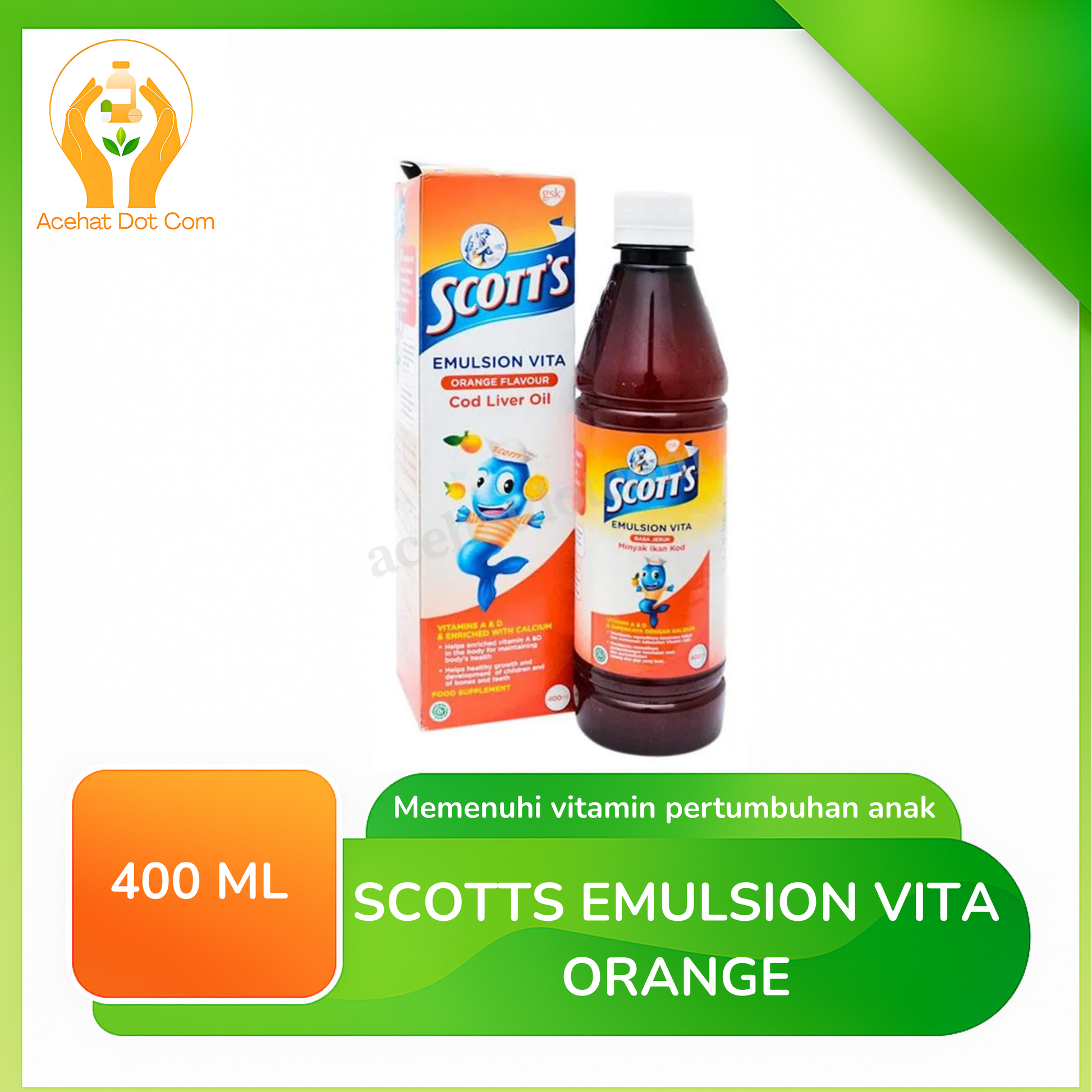 EMULSI SCOTTS VITA ORANGE 400 ML 