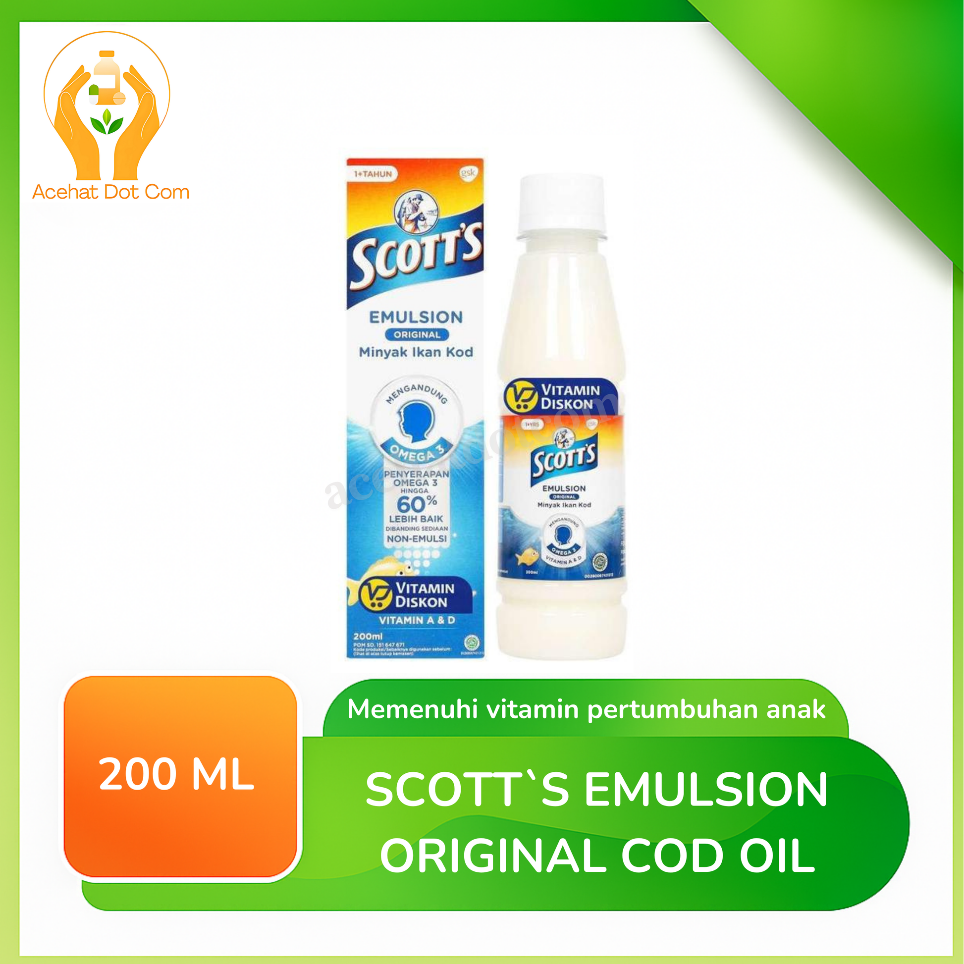 MINYAK IKAN KOD ASLI EMULSI SCOTT 