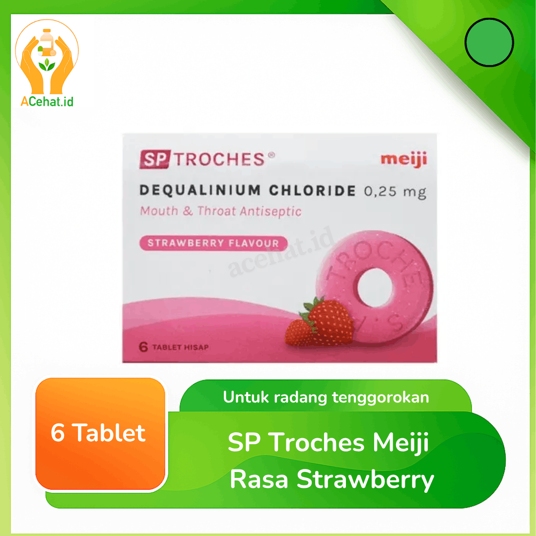 SP Troches Meiji Rasa Strawberry 6 Tablet