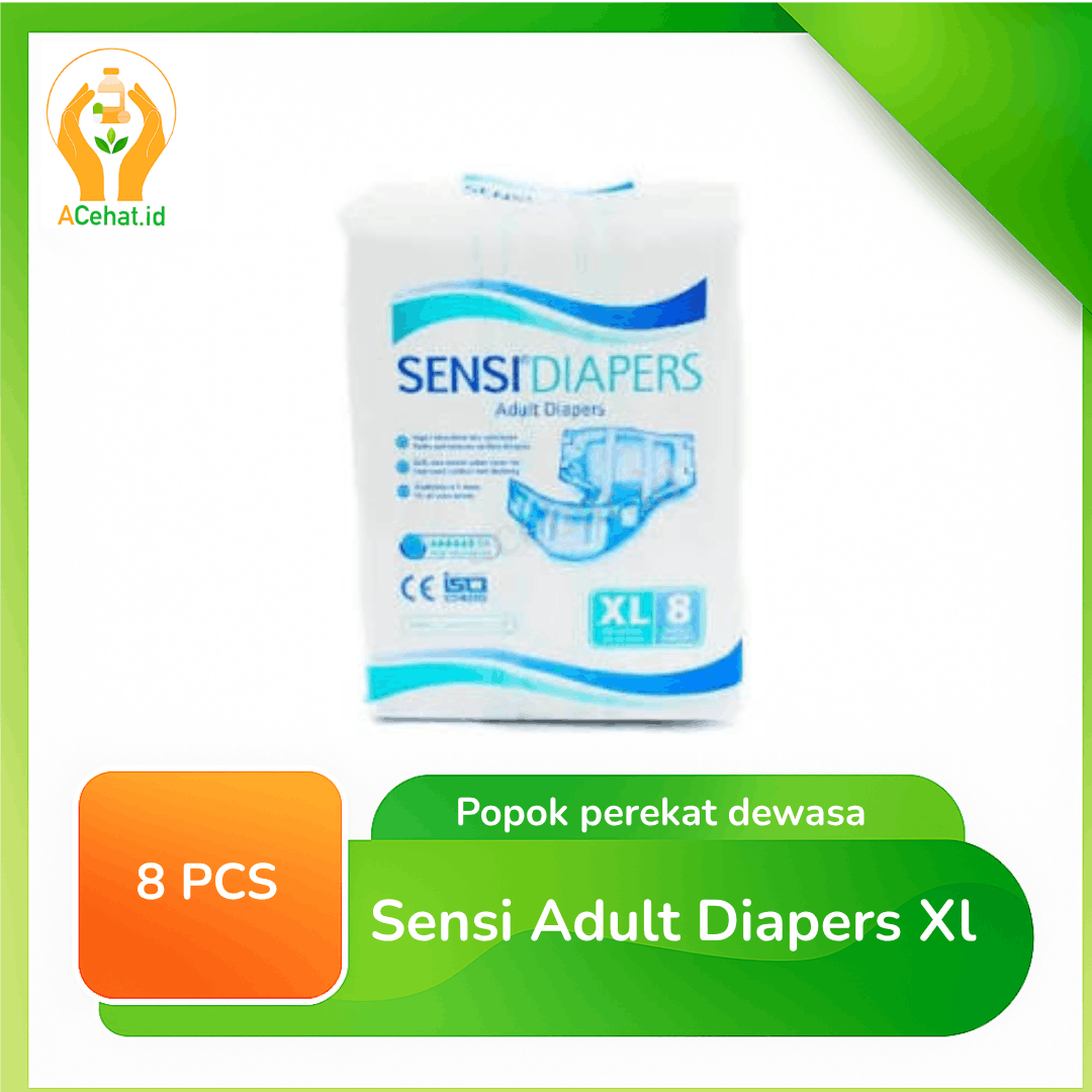 Sensi Adult Diapers Xl 8 Pieces