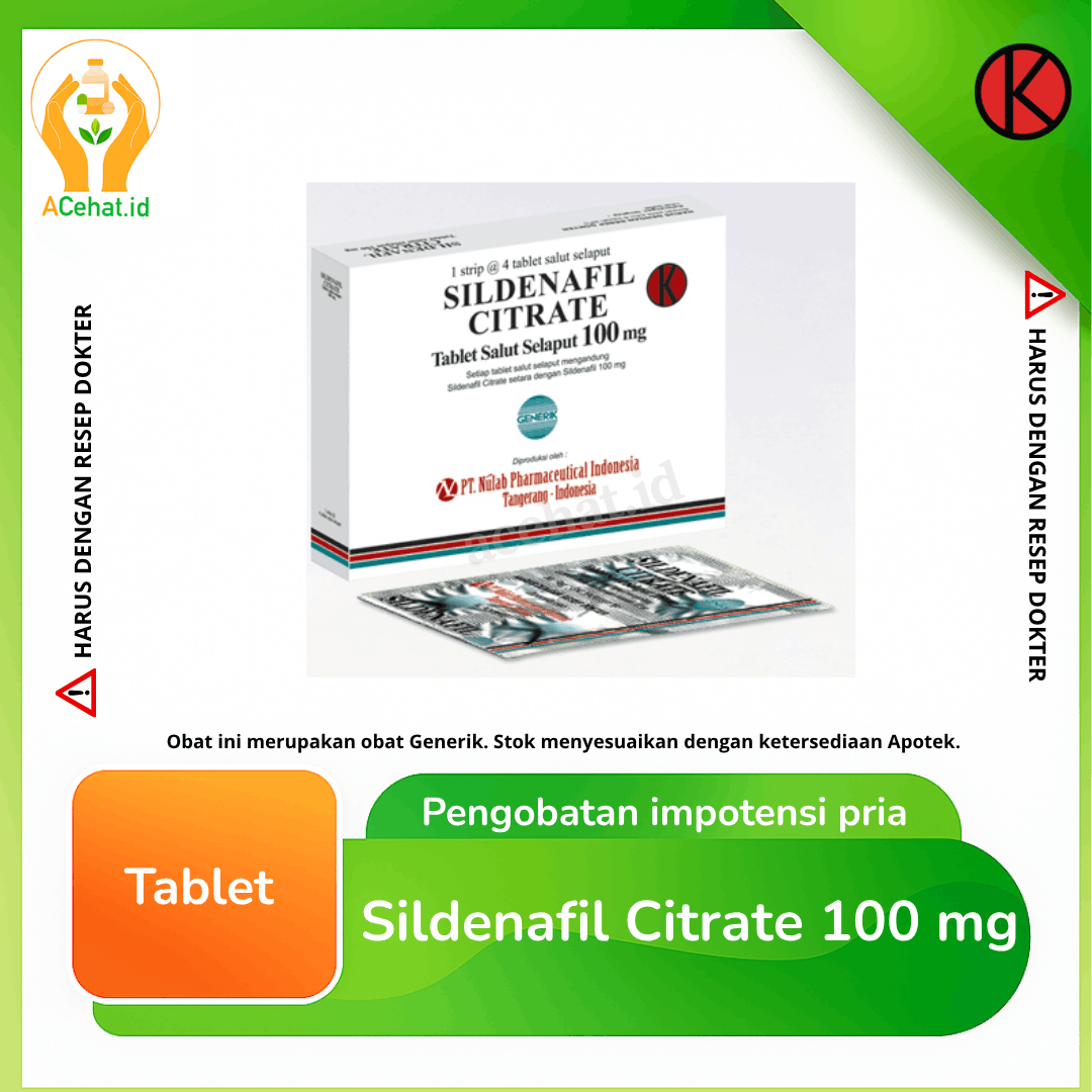 Sildenafil Citrate 100 mg Per Tablet
