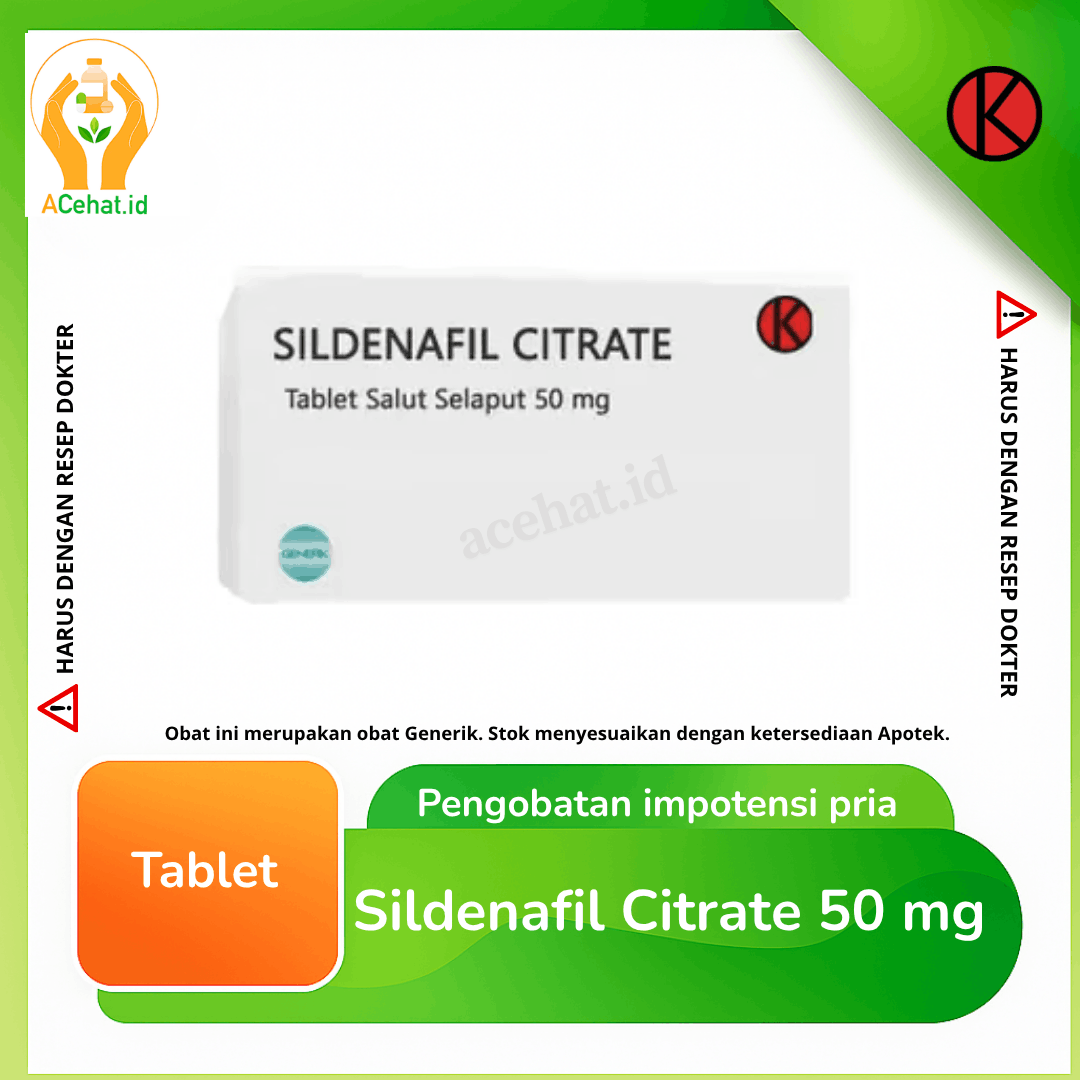 Sildenafil Citrate 50mg Per Tablet
