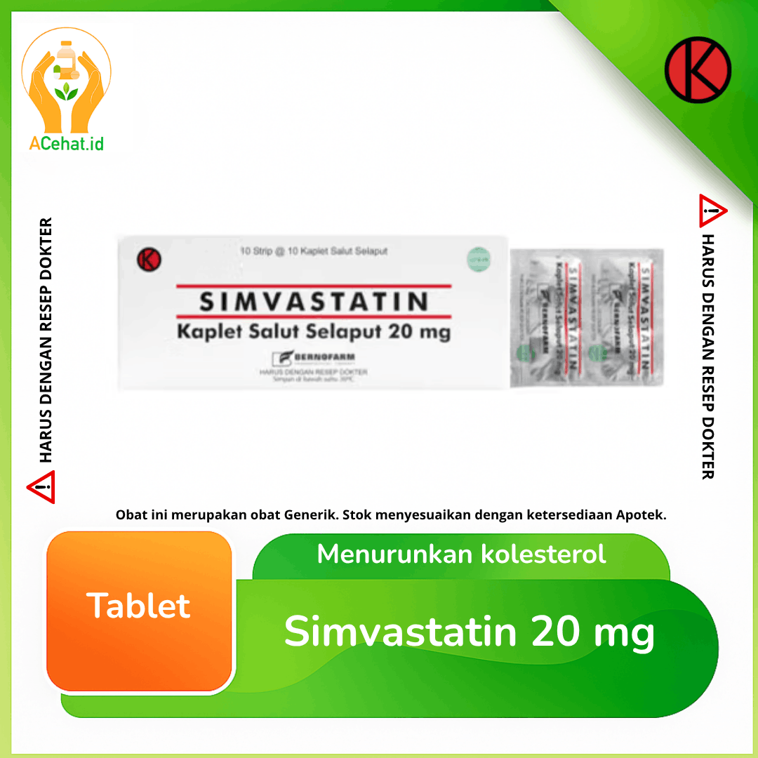 Simvastatin 20 mg 10 Tablet