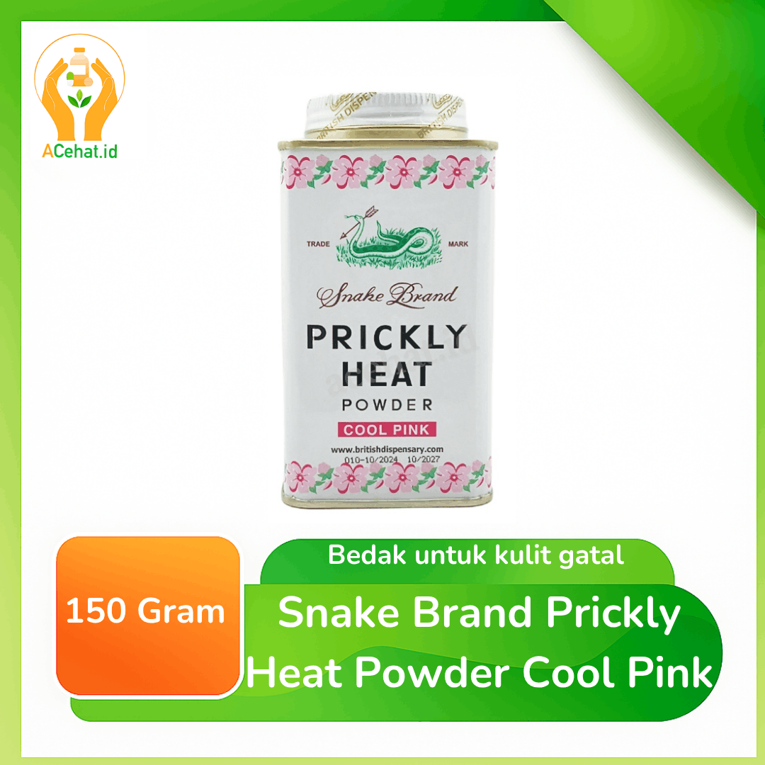 Snake Brand Prickly Heat Powder Cool Pink 150 G