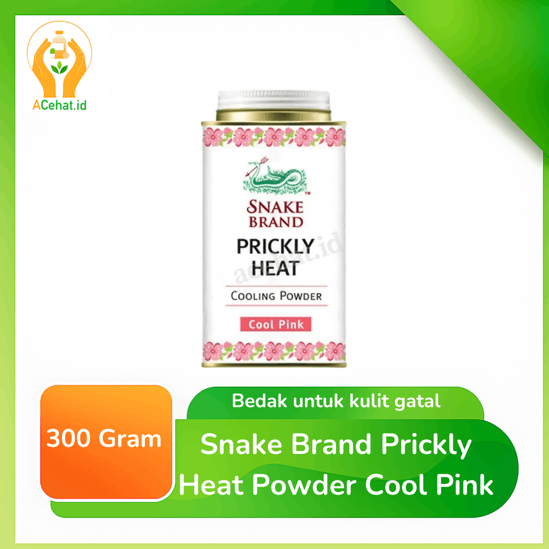 Snake Brand Prickly Heat Powder Cool Pink 300 G