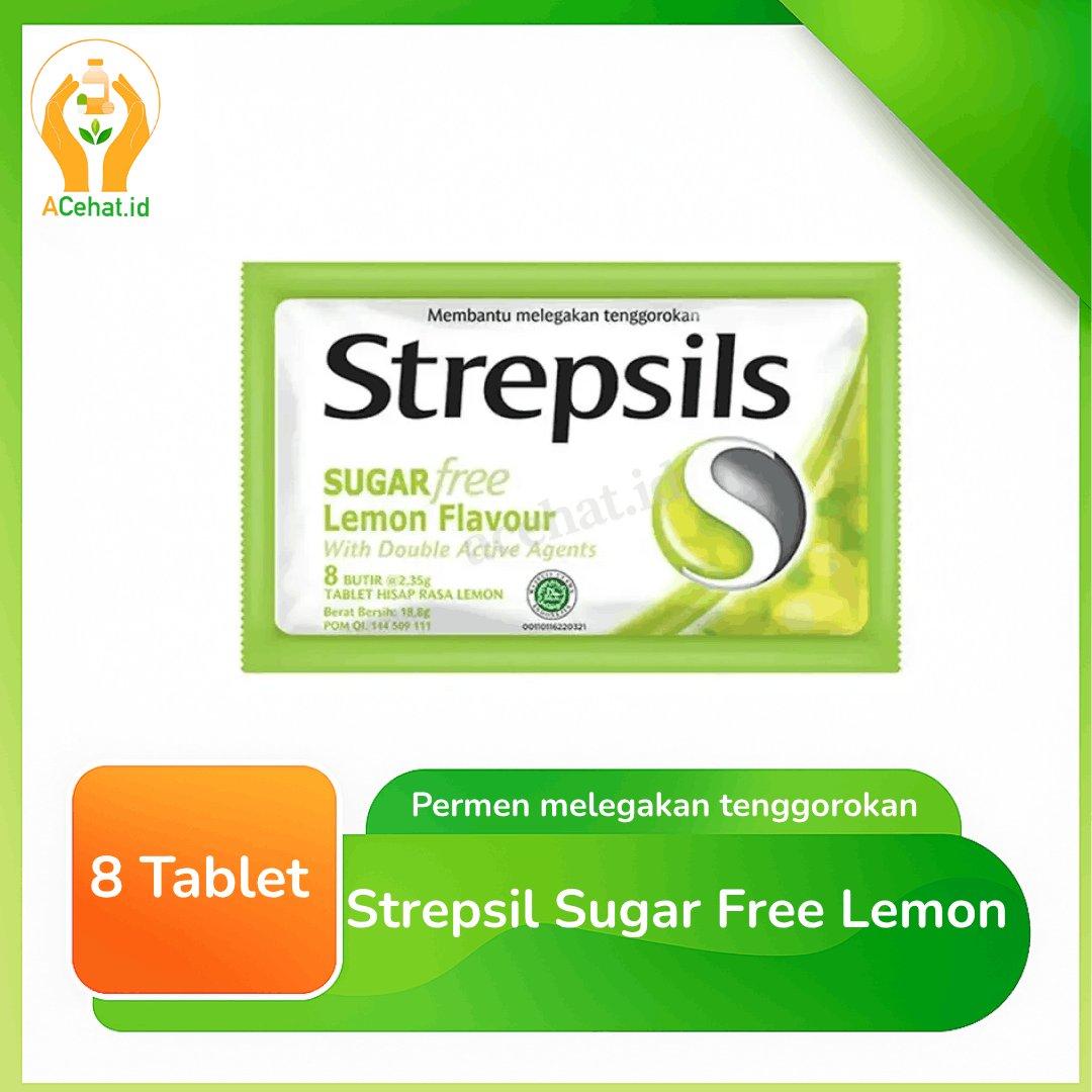 Strepsil Sugar Free Lemon 8 Tablet