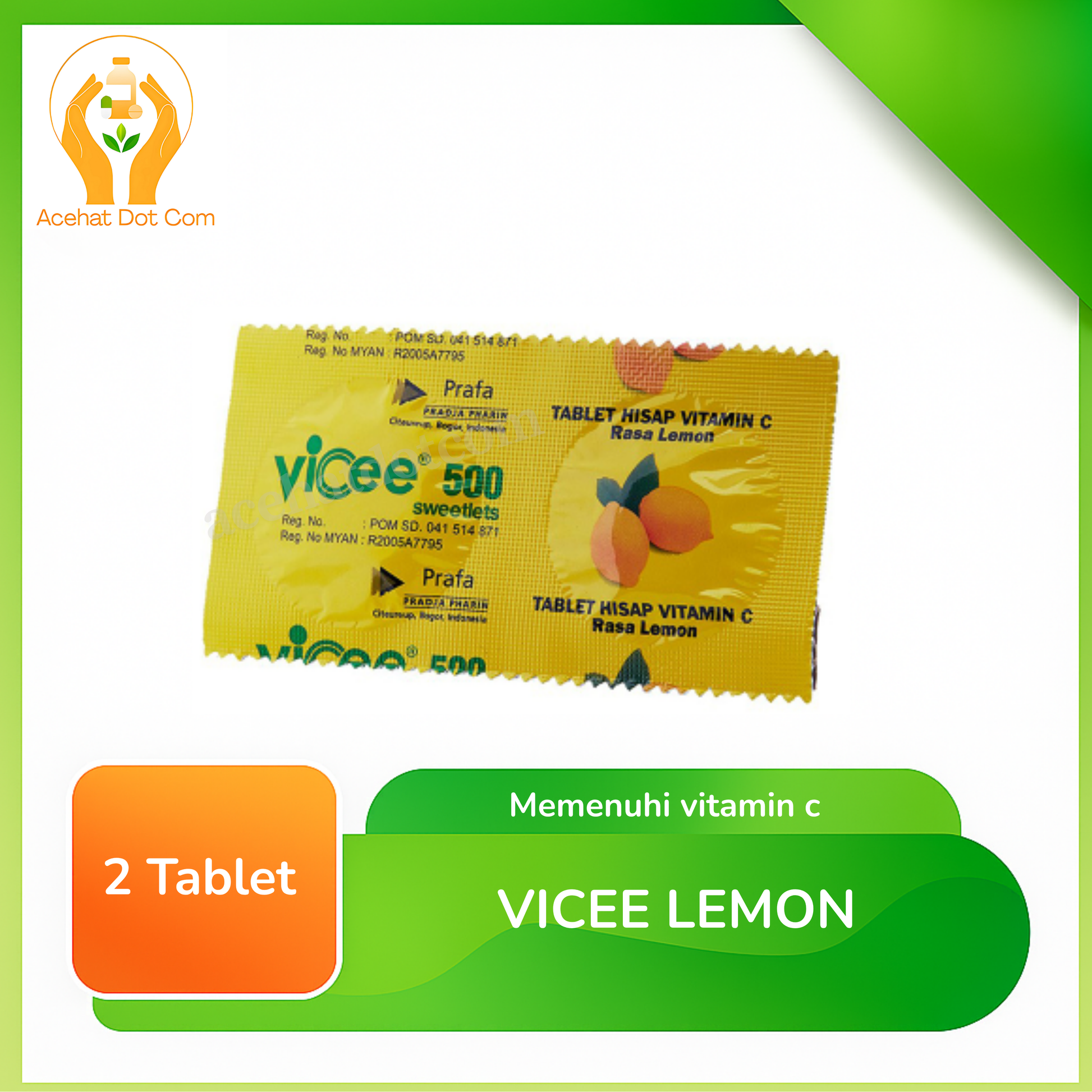 VICEE LEMON 50 STRIP @2 TAB 