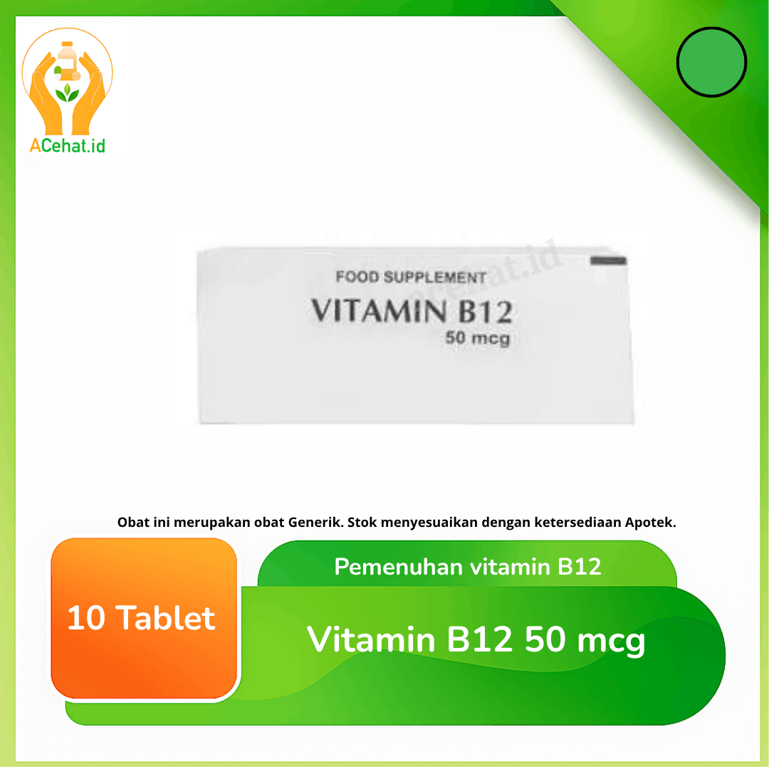 Vitamin B12 50 mcg 10 Tablet