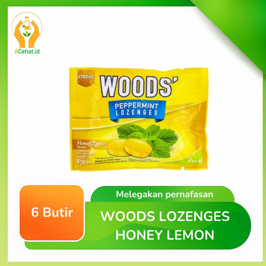WOODS LOZENGES HONEY LEMON ISI 6