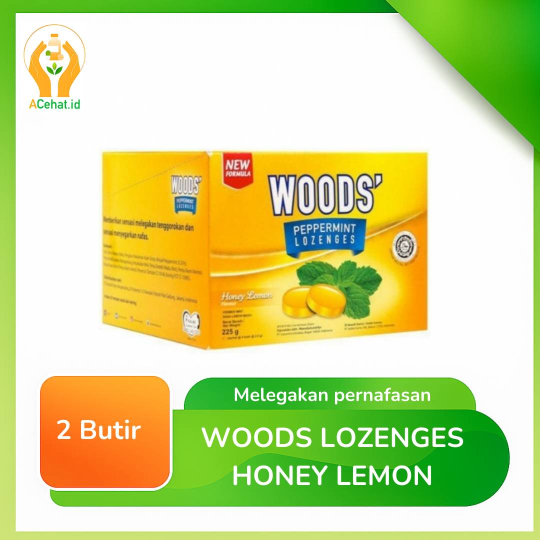 WOODS LOZENGES HONEY LEMON ISI 2