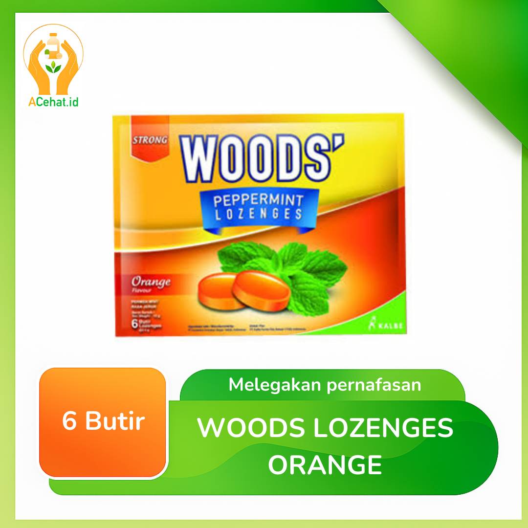 WOODS LOZENGES ORANGE ISI 6
