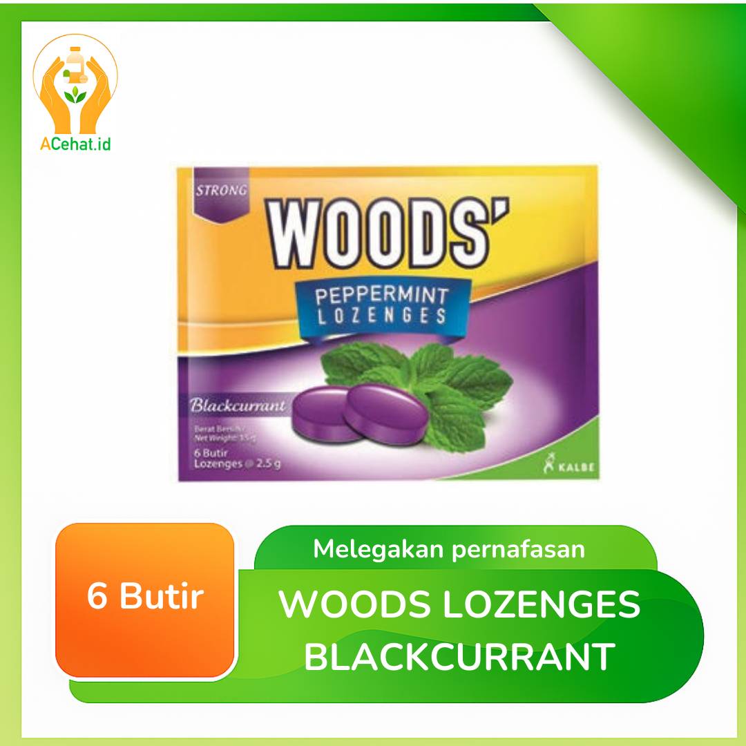 WOODS LOZENGES BLACKCURRANT ISI 6