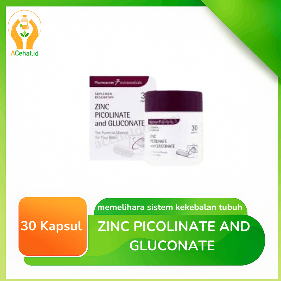Zinc Picolinate and Gluconate 30 Kapsul