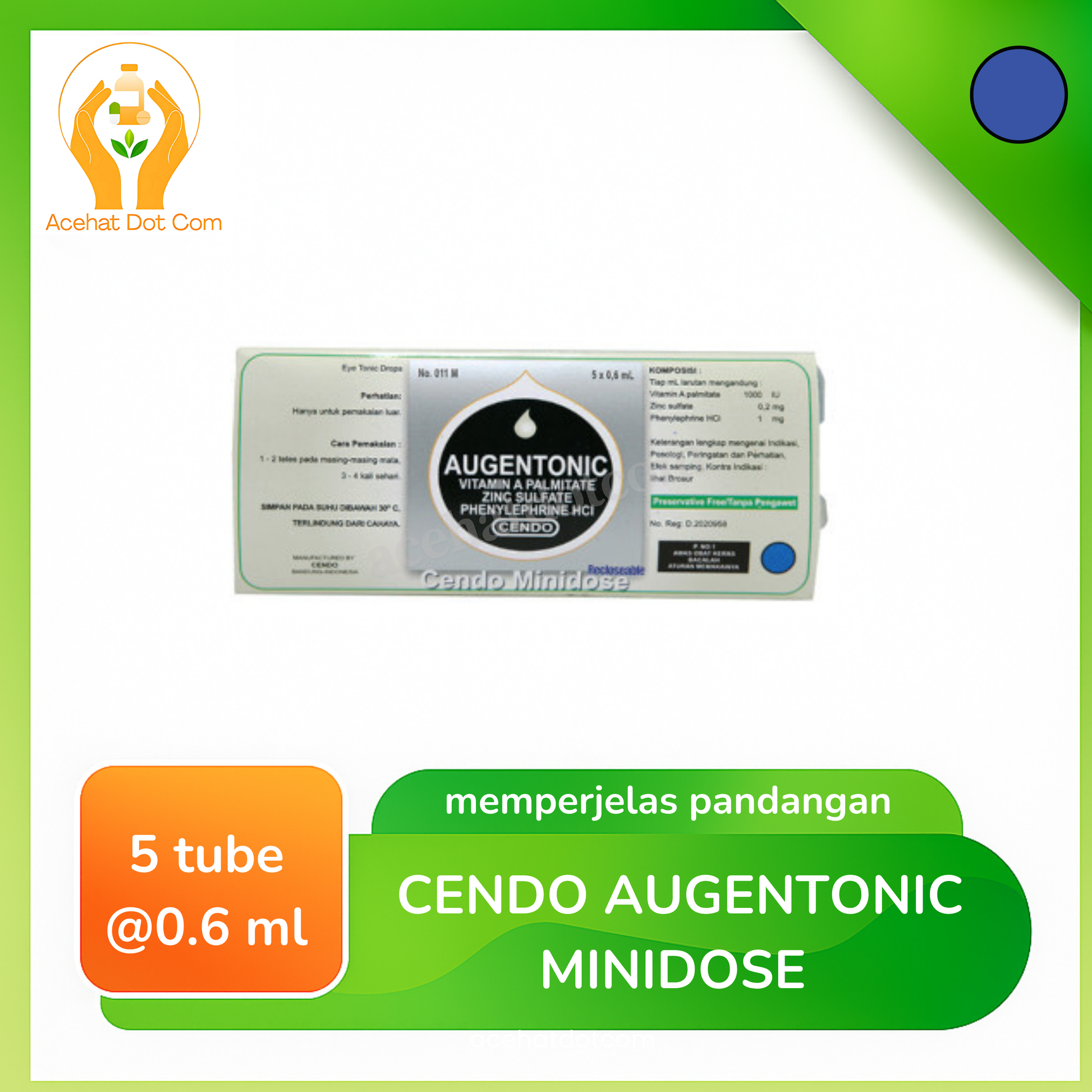 CENDO AUGENTONIC MINIDOSE 5 tube @0.6 ml