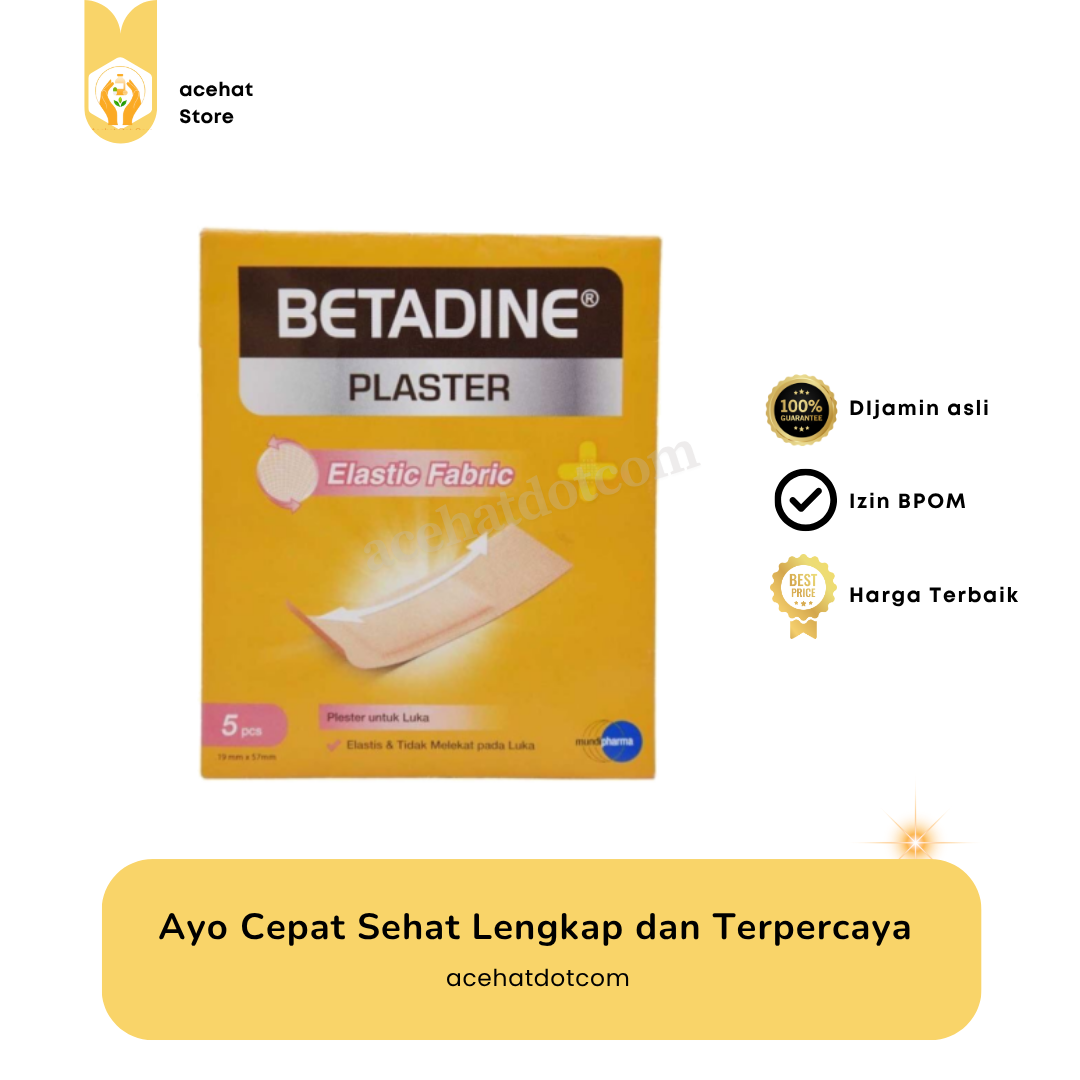 BETADINE PLESTER ELASTIC FABRIC 5 LEMBAR
