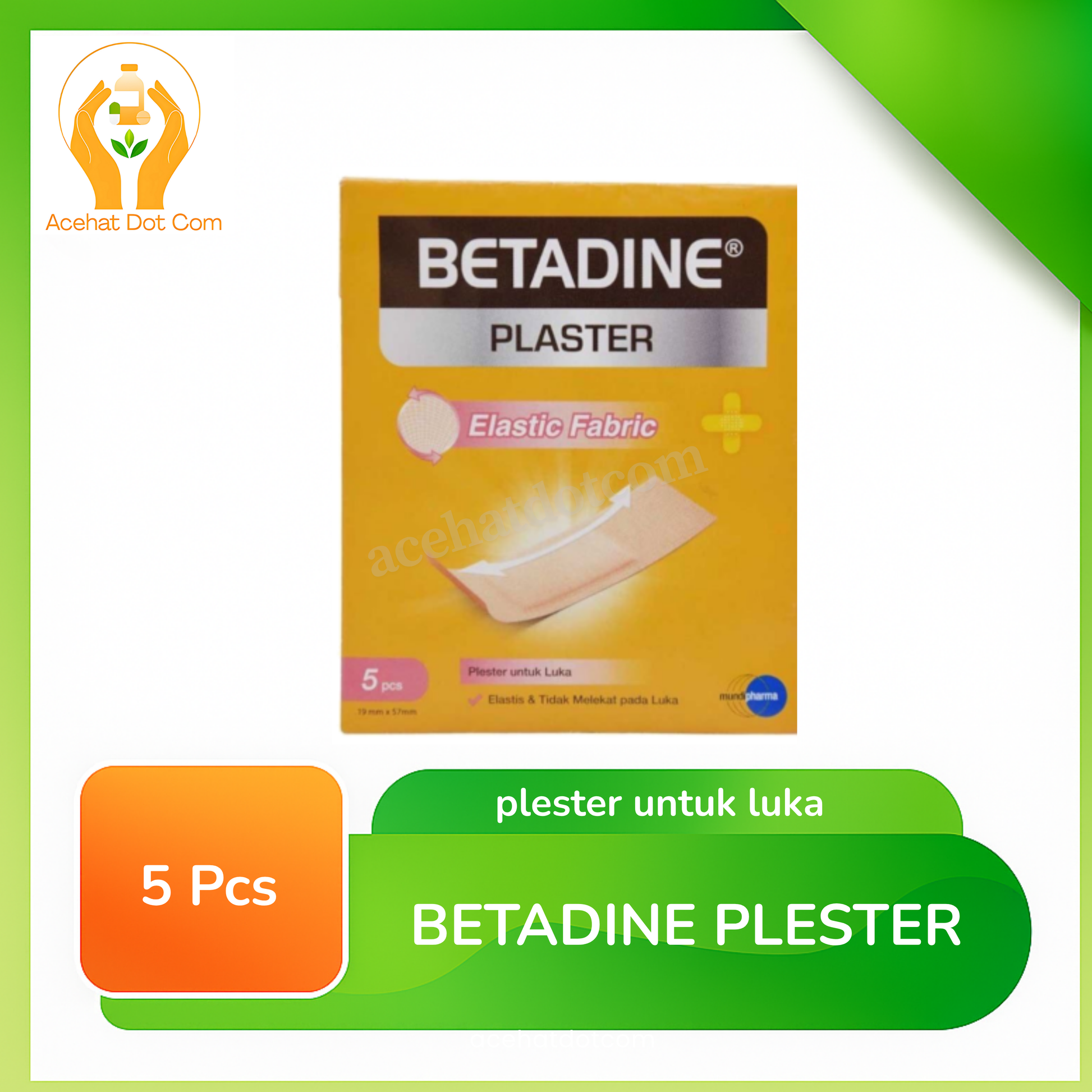 BETADINE PLESTER ELASTIC FABRIC 5 LEMBAR