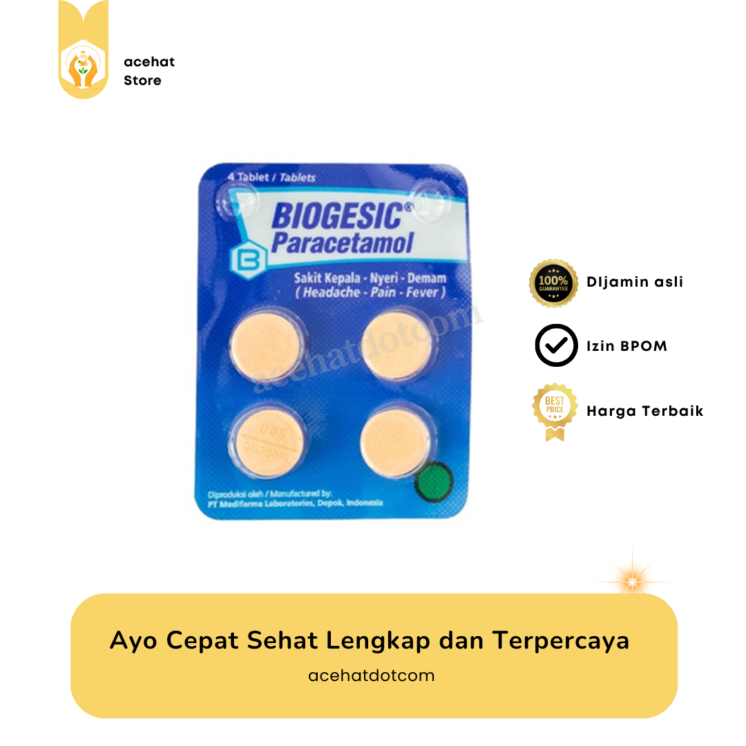 BIOGESIC 500 MG 25 lepuh @4 tab) 