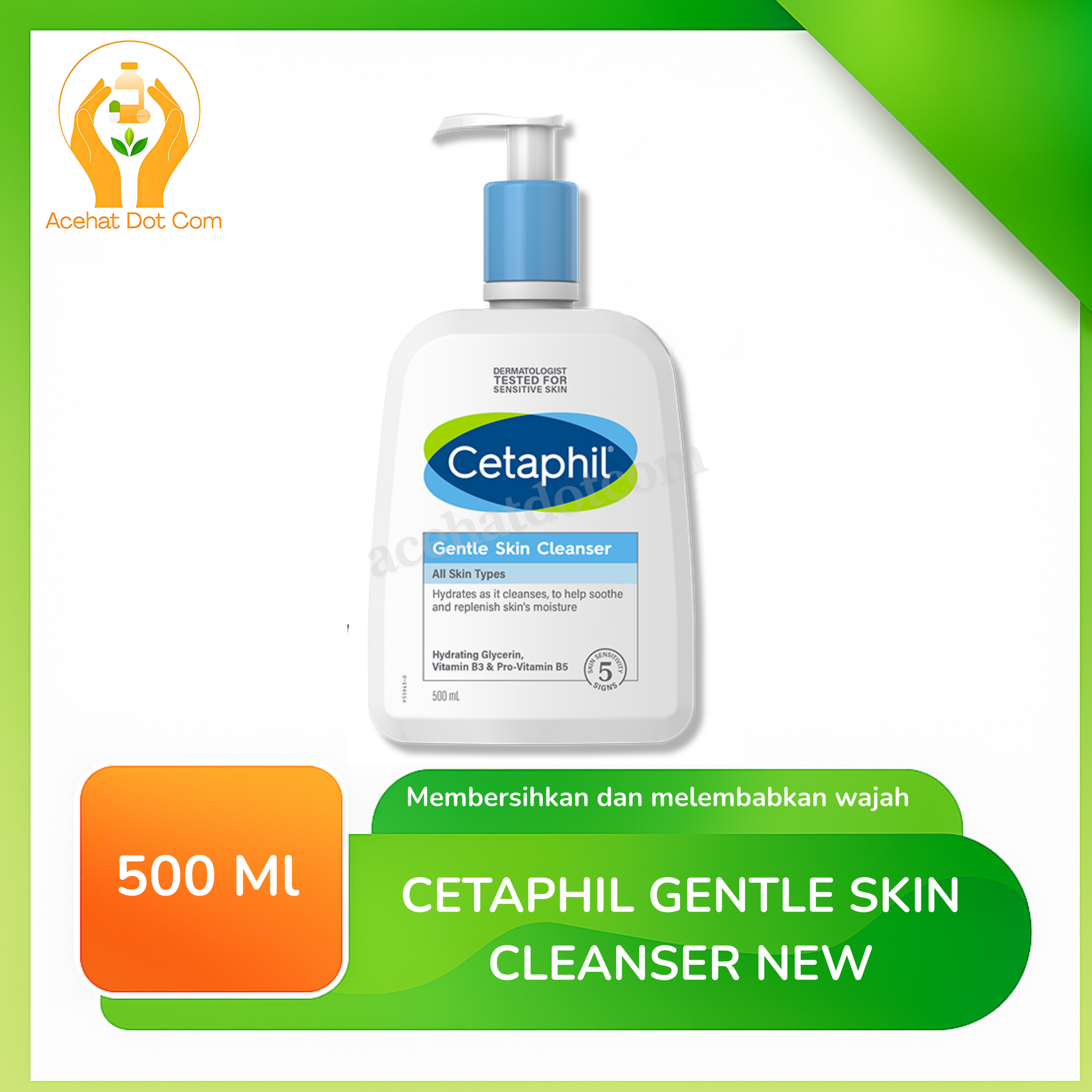 CETAPHIL GENTLE SKIN CLEANSER 500 ML NEW