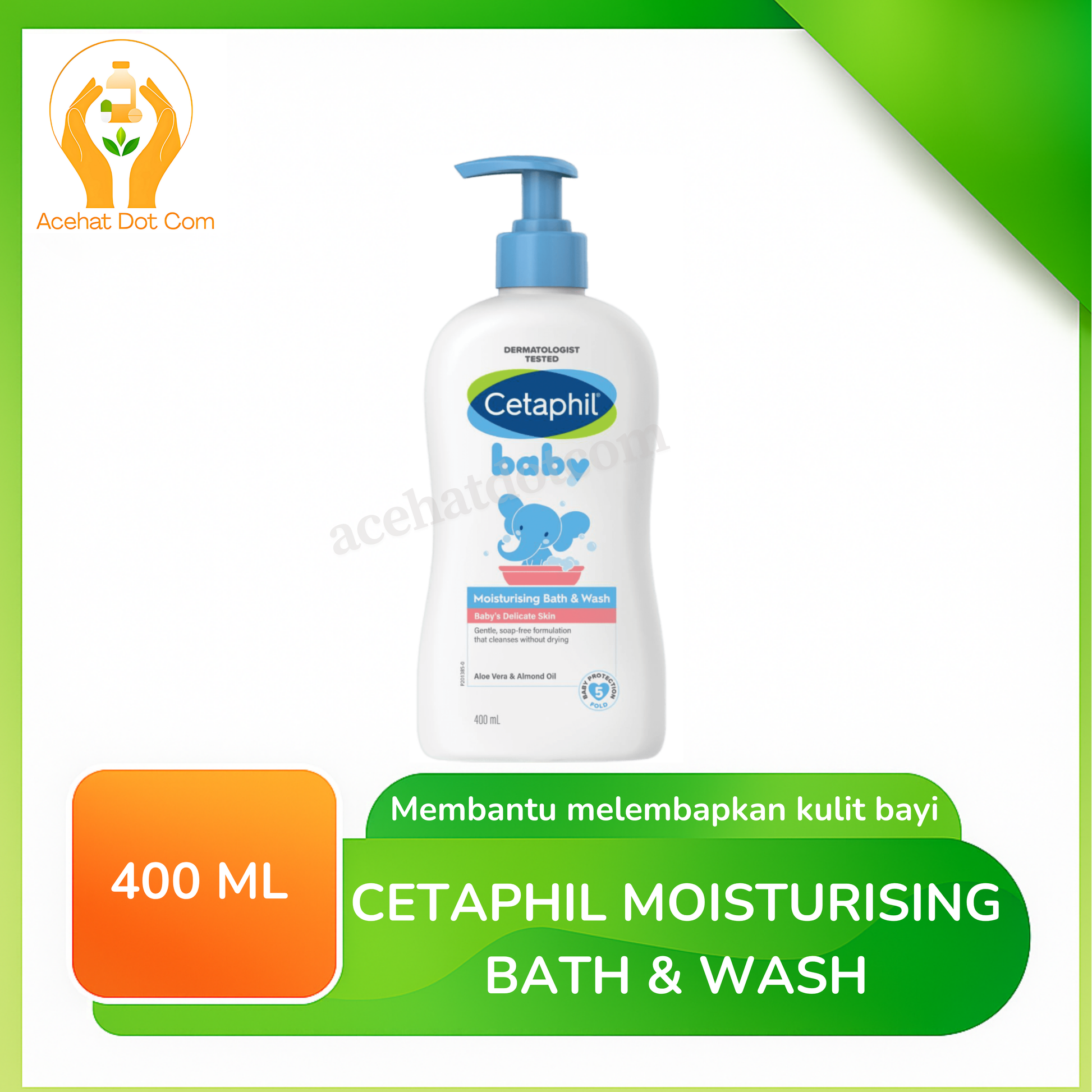CETAPHIL MOISTURISING BATH & WASH 400 ML