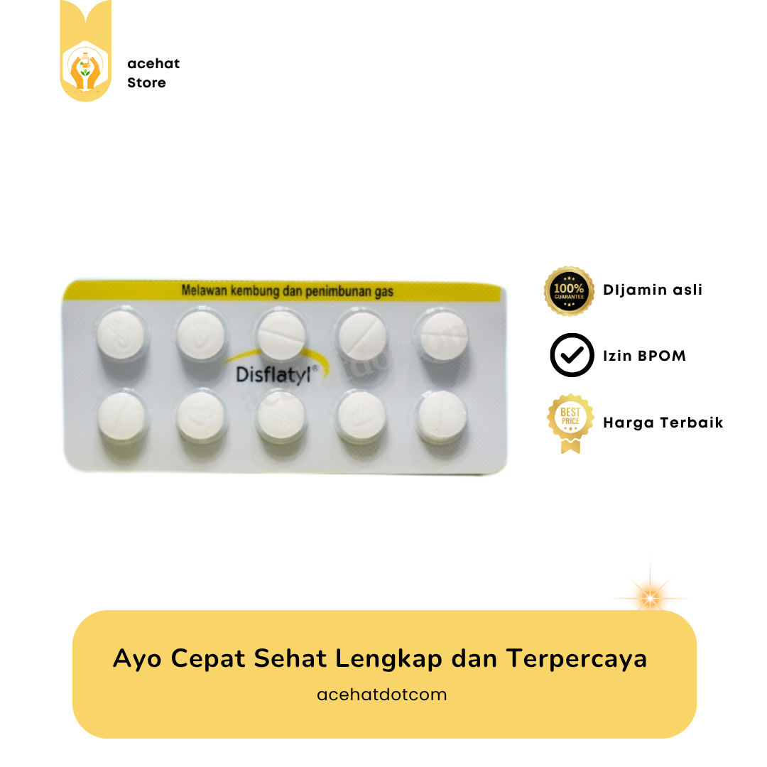 DISFLATYL TABLET KUNYAH 10 strip @10 tab