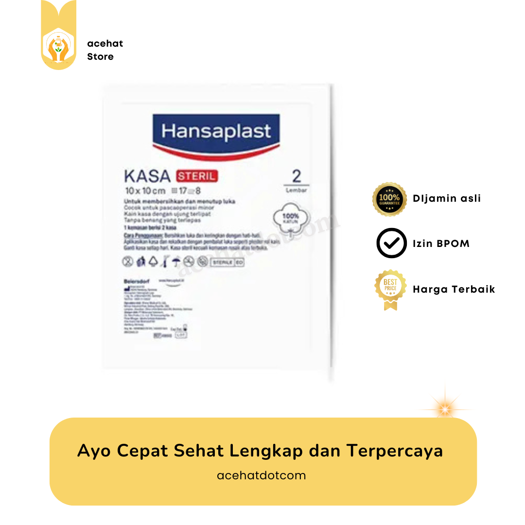 HANSAPLAST KASA STERIL 10X10 CM 5 PIECES @2 LEMBAR