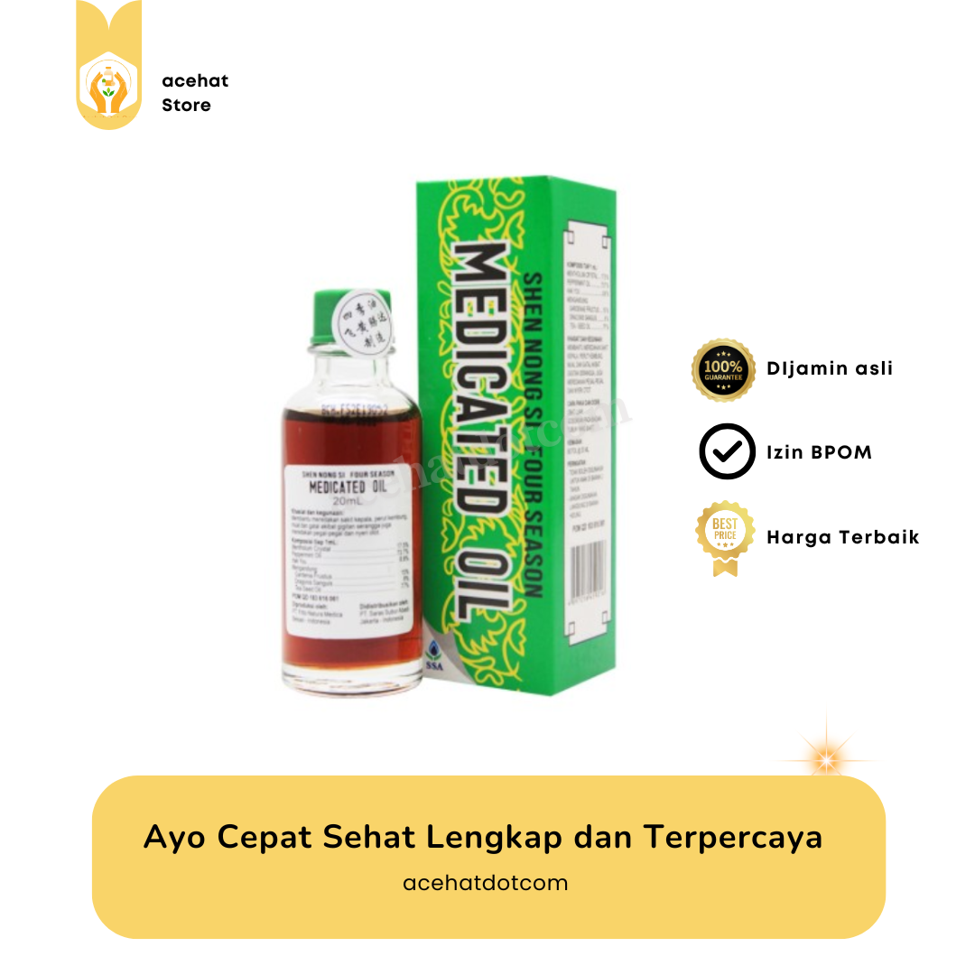 Shen Nong Si Four Season Medicated Oil 20 Ml