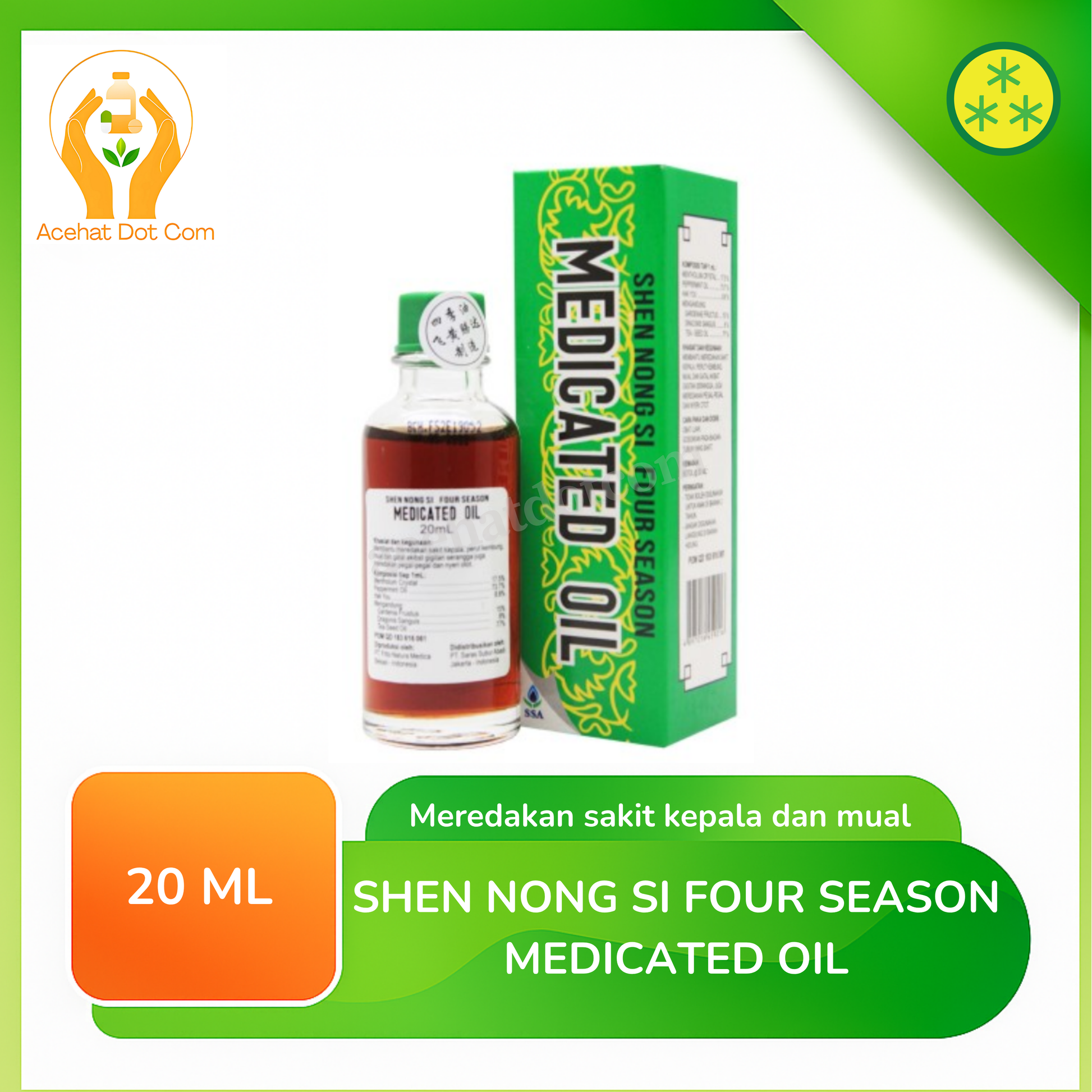 Minyak Obat Empat Musim Shen Nong Si 20 ml 