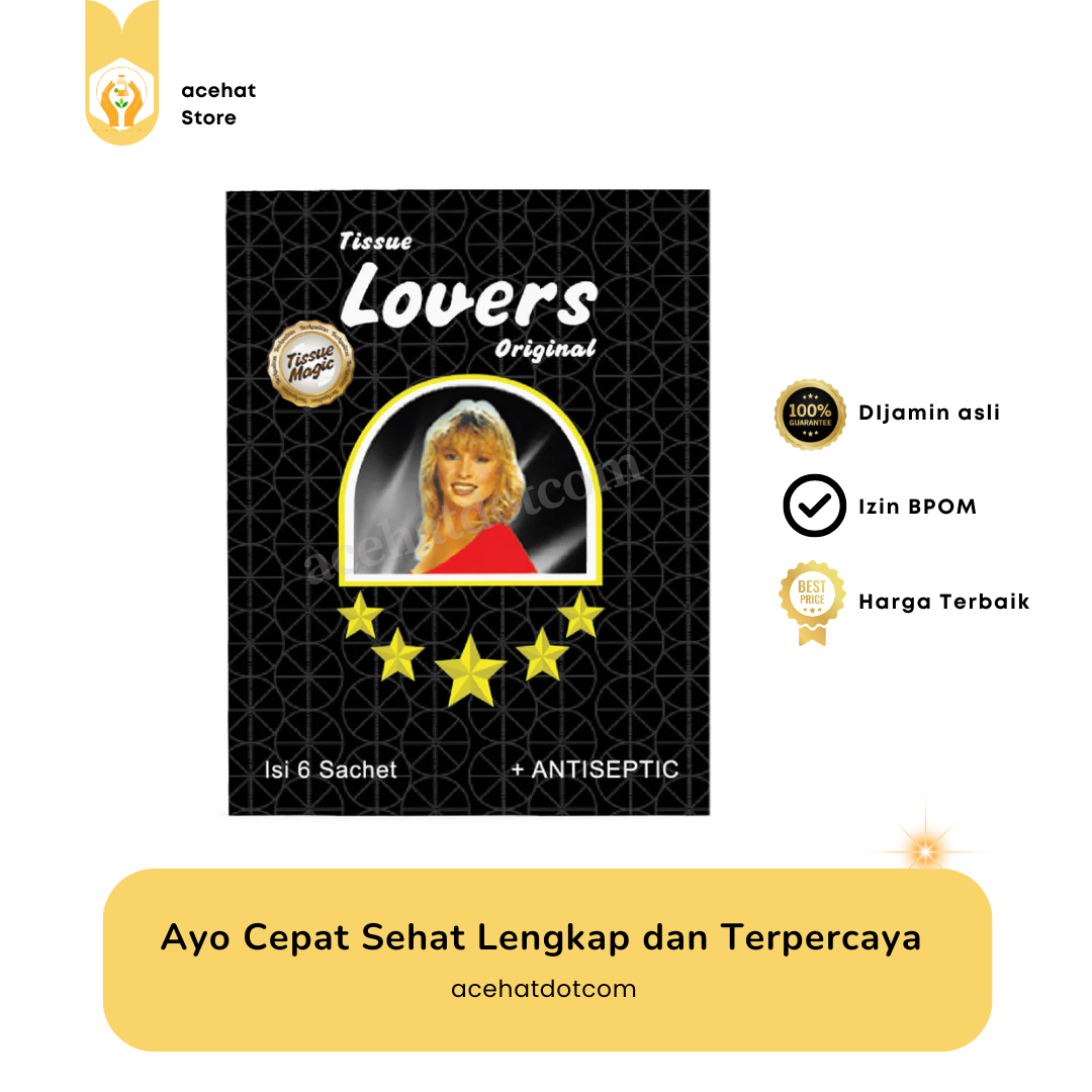 TISU LOVERS UNTUK PRIA ISI  6 SACHET (MAGIC POWER)